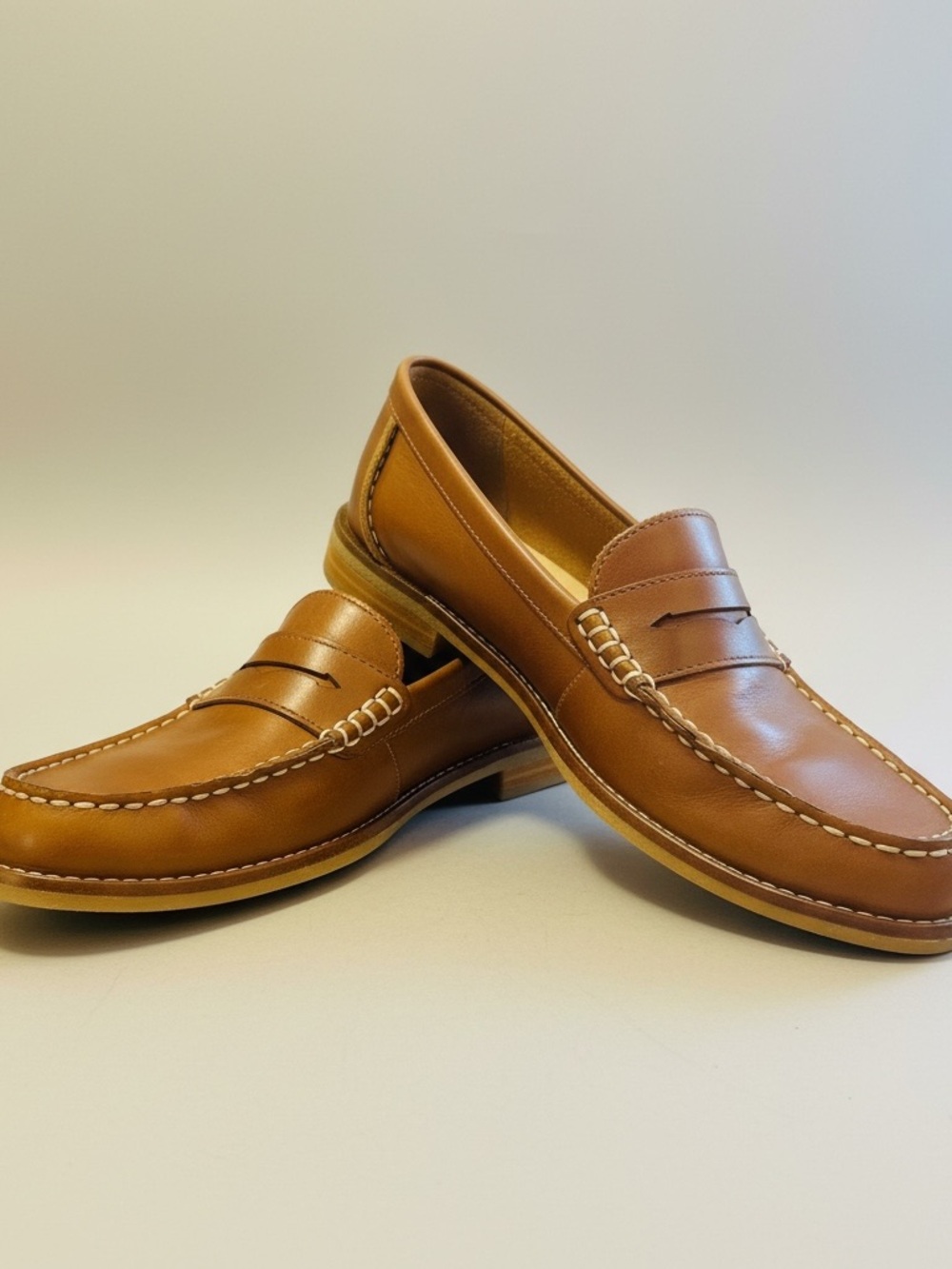 Sperry Women's Tan Leather Penny Loafers - Picture 2 of 3